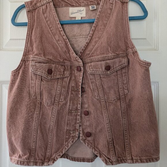 Universal Thread - Pink Jean Vest - Medium - Picture 1 of 3
